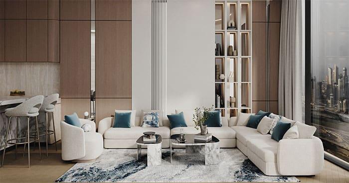 Interior of Binghatti Circle JVC Apartments living space