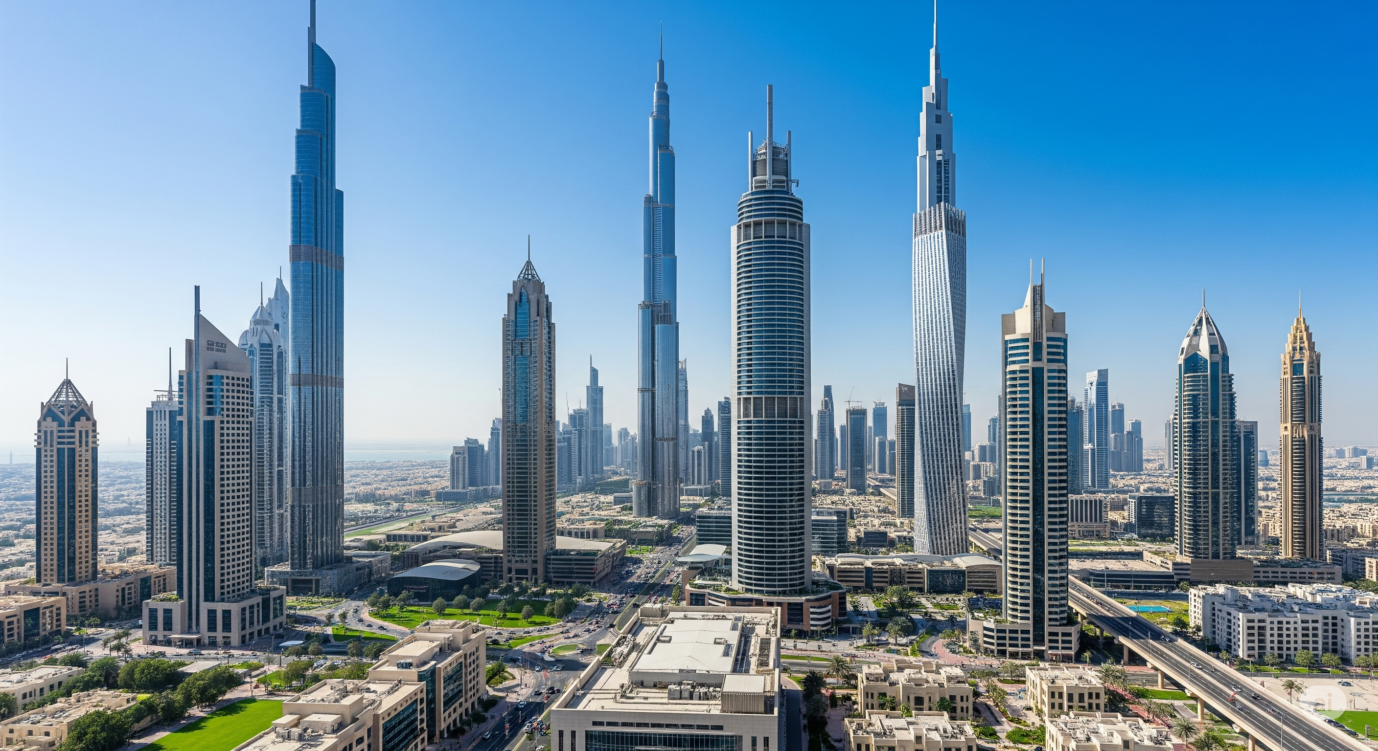 Modern Dubai skyline showcasing healthy growth in Dubai real estate 2025, reflecting current market trends and investment opportunities